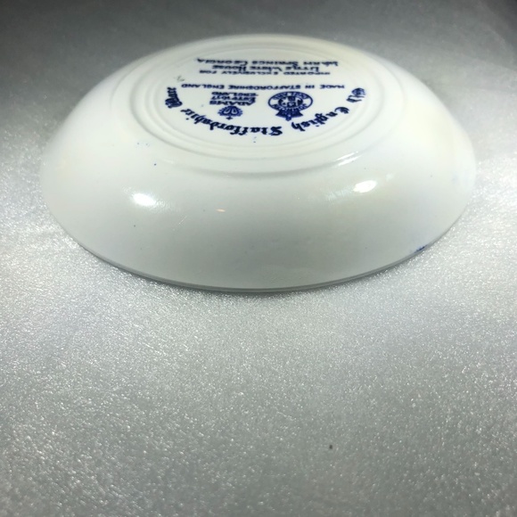 VINTAGE OLD ENGLISH STAFFORDSHIRE WARE LITTLE WHITE HOUSE WARM SPRINGS GA DISH - Picture 16 of 16